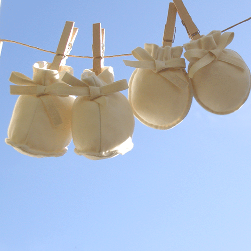 유기농 베어시리즈 개띠 리본 손발싸개 만들기( 출산용품 diy)바바오가닉